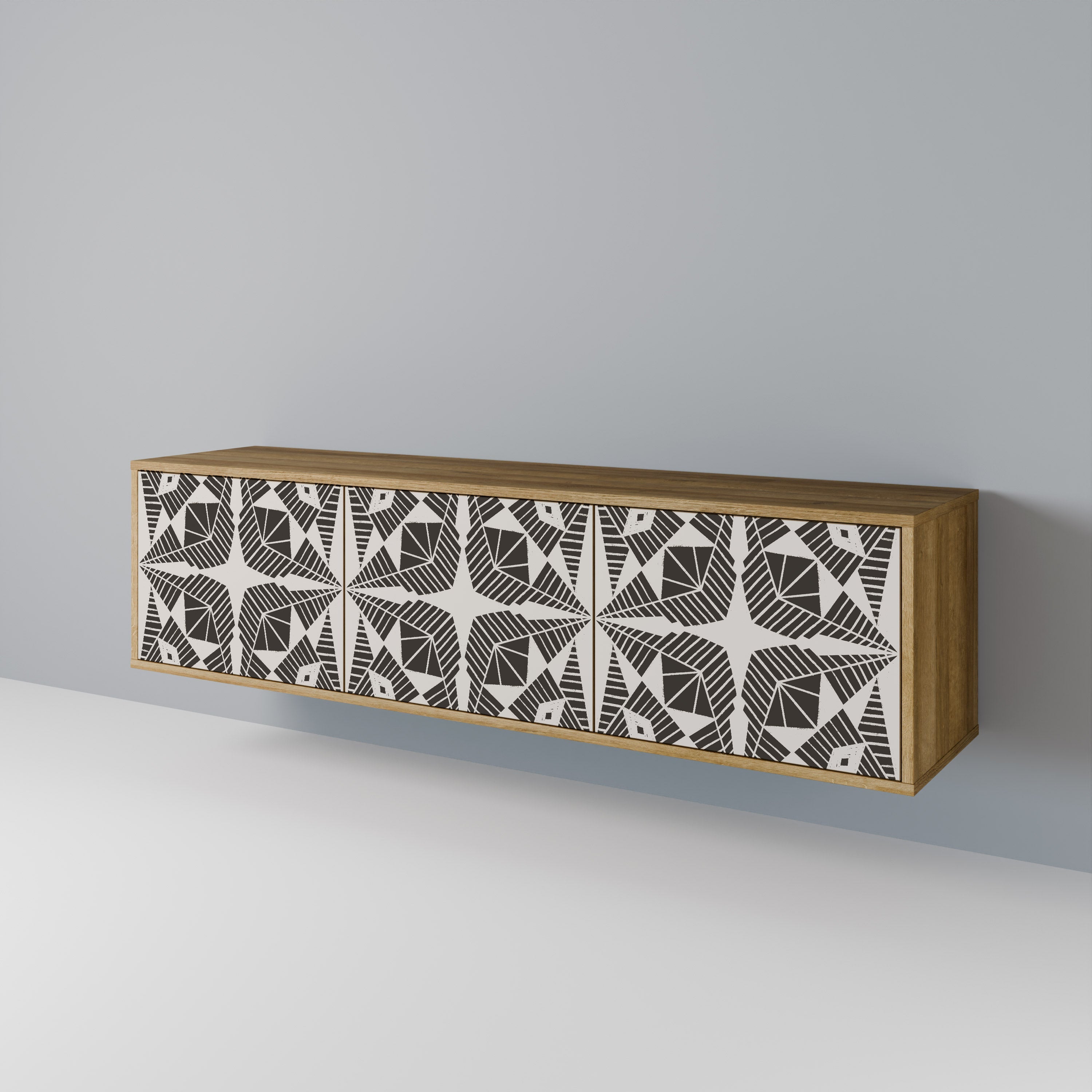 MONOCHROME NEXUS Móvel de TV com 3 Portas em Efeito Carvalho