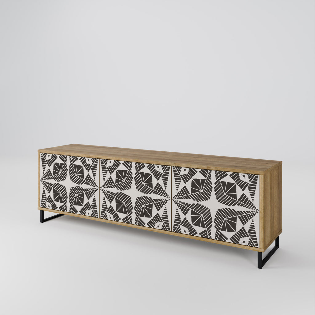 MONOCHROME NEXUS Móvel de TV com 3 Portas em Efeito Carvalho