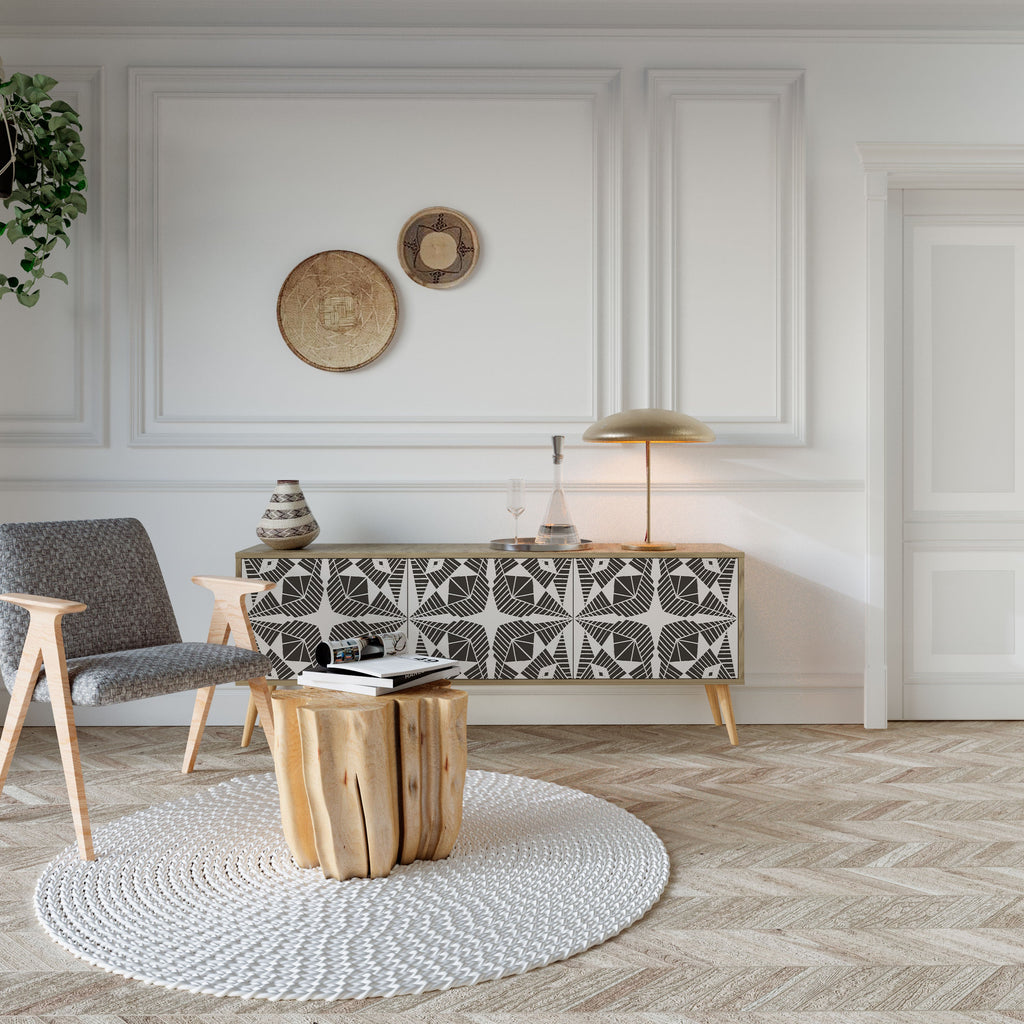 MONOCHROME NEXUS Móvel de TV com 3 Portas em Efeito Carvalho