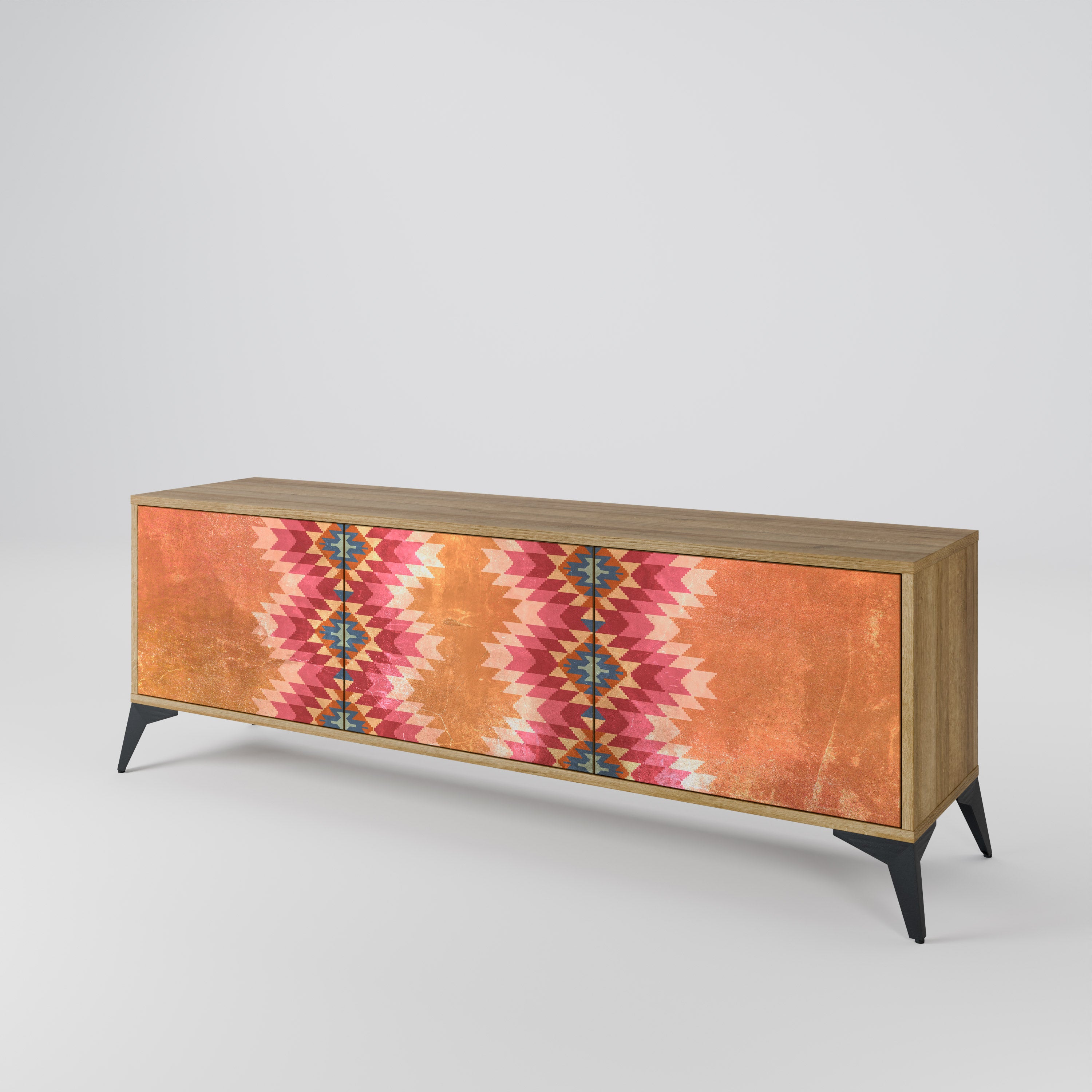 INDIAN FOLK Móvel de TV de 3 Portas