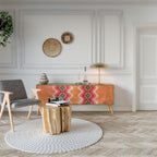 INDIAN FOLK Móvel de TV com 3 Portas em Efeito Carvalho