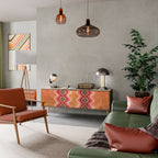 INDIAN FOLK Móvel de TV com 3 Portas em Efeito Carvalho