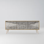 GRAIN LINES Móvel de TV com 3 Portas em Efeito Carvalho