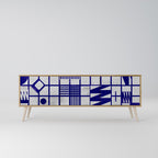 THE RIGHT PLACES Móvel de TV com 3 Portas em Efeito Carvalho