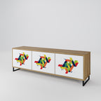 FUTURE SIGN Móvel de TV com 3 Portas em Efeito Carvalho