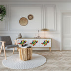 FUTURE SIGN Móvel de TV com 3 Portas em Efeito Carvalho