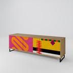 VIVID ART Móvel de TV com 3 Portas em Efeito Carvalho