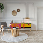 VIVID ART Móvel de TV com 3 Portas em Efeito Carvalho