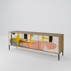 INTERSTELLAR VIBES Móvel de TV com 3 Portas em Efeito Carvalho