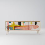 INTERSTELLAR VIBES Móvel de TV com 3 Portas em Efeito Carvalho