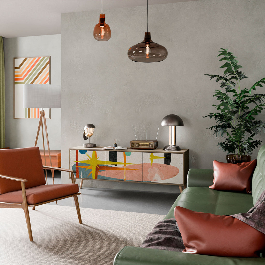 INTERSTELLAR VIBES Móvel de TV com 3 Portas em Efeito Carvalho