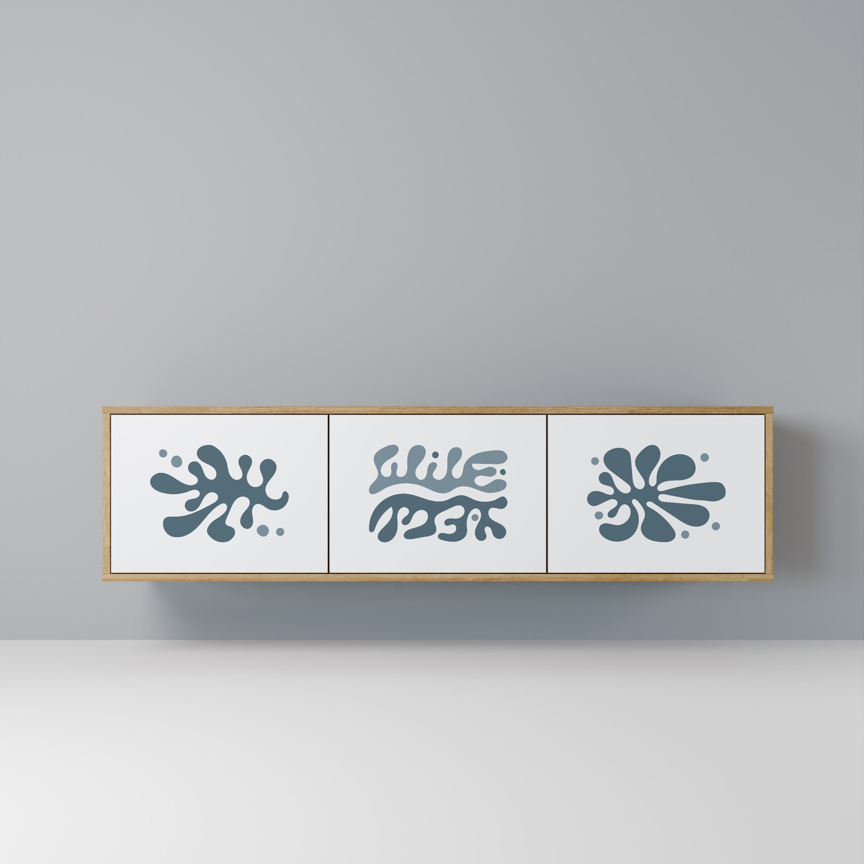 WONDERLAND VEGETATION Móvel de TV com 3 Portas em Efeito Carvalho