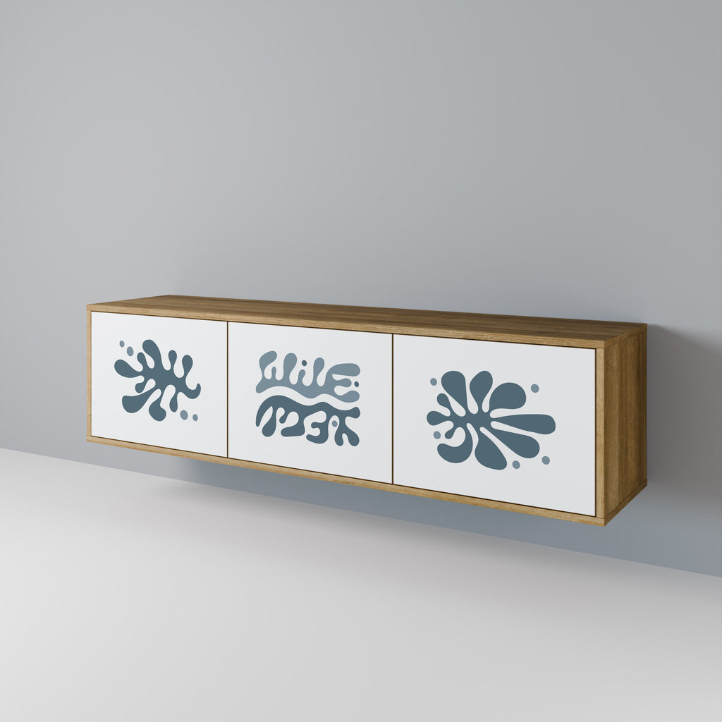 WONDERLAND VEGETATION Móvel de TV com 3 Portas em Efeito Carvalho