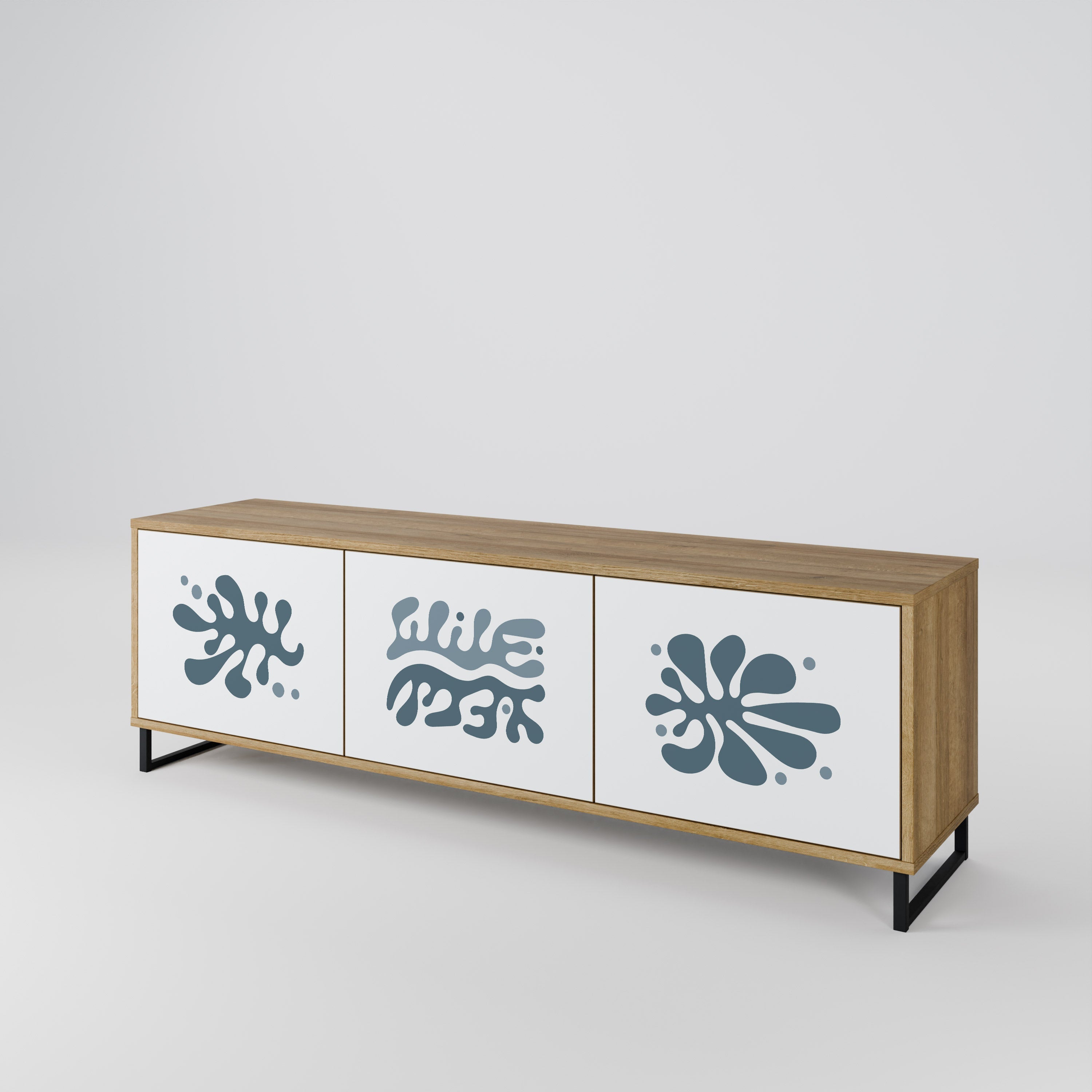 WONDERLAND VEGETATION Móvel de TV com 3 Portas em Efeito Carvalho