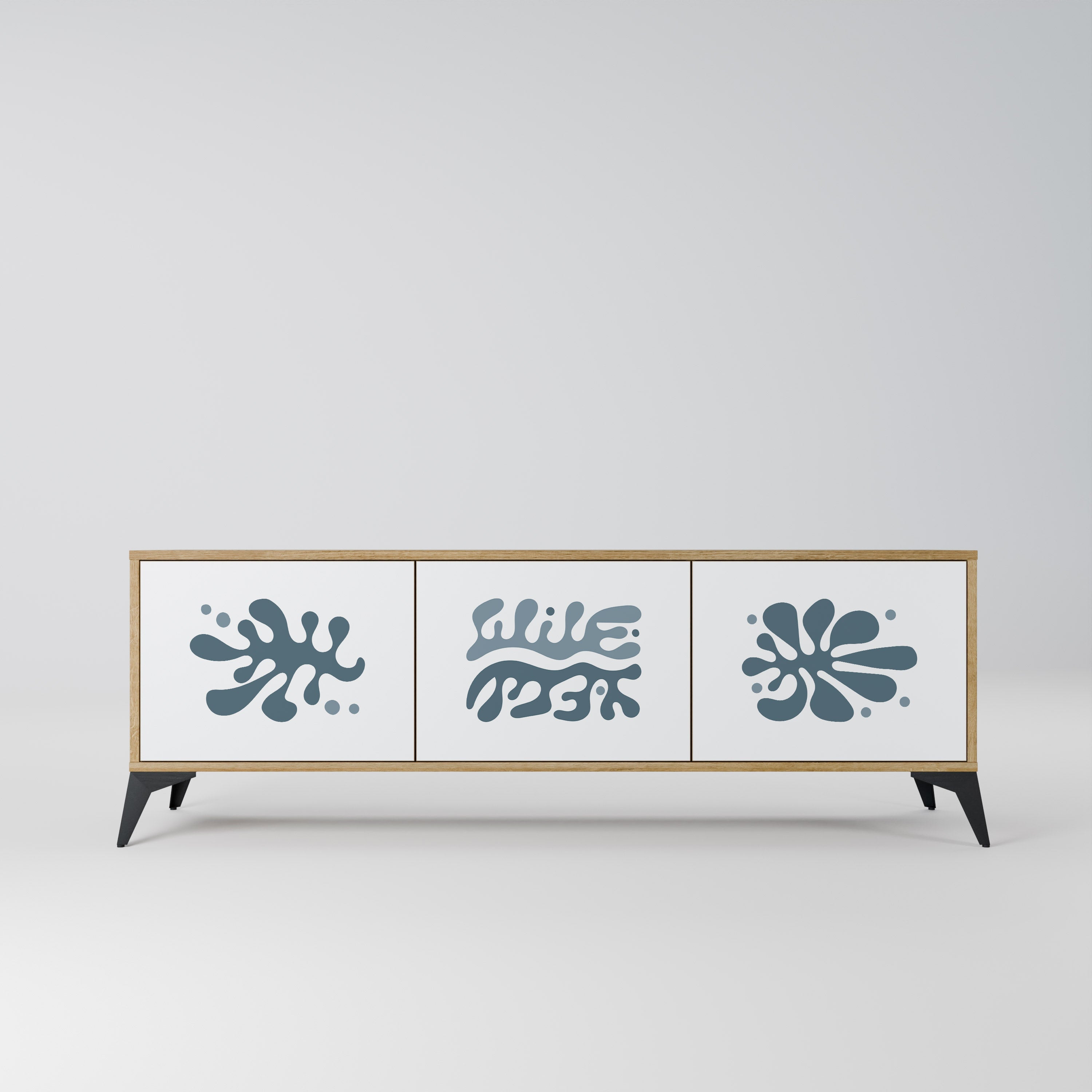 WONDERLAND VEGETATION Móvel de TV com 3 Portas em Efeito Carvalho