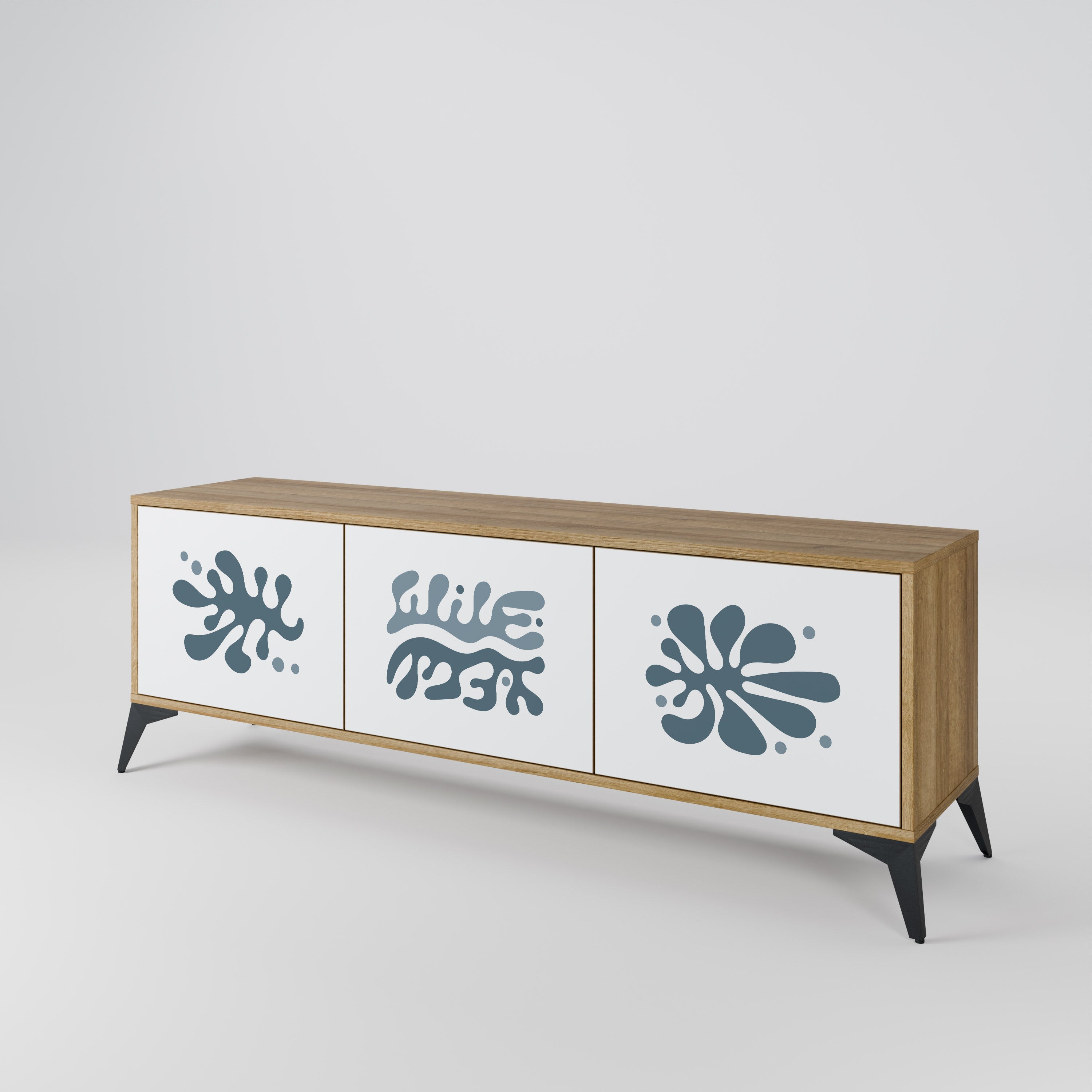 WONDERLAND VEGETATION Móvel de TV com 3 Portas em Efeito Carvalho