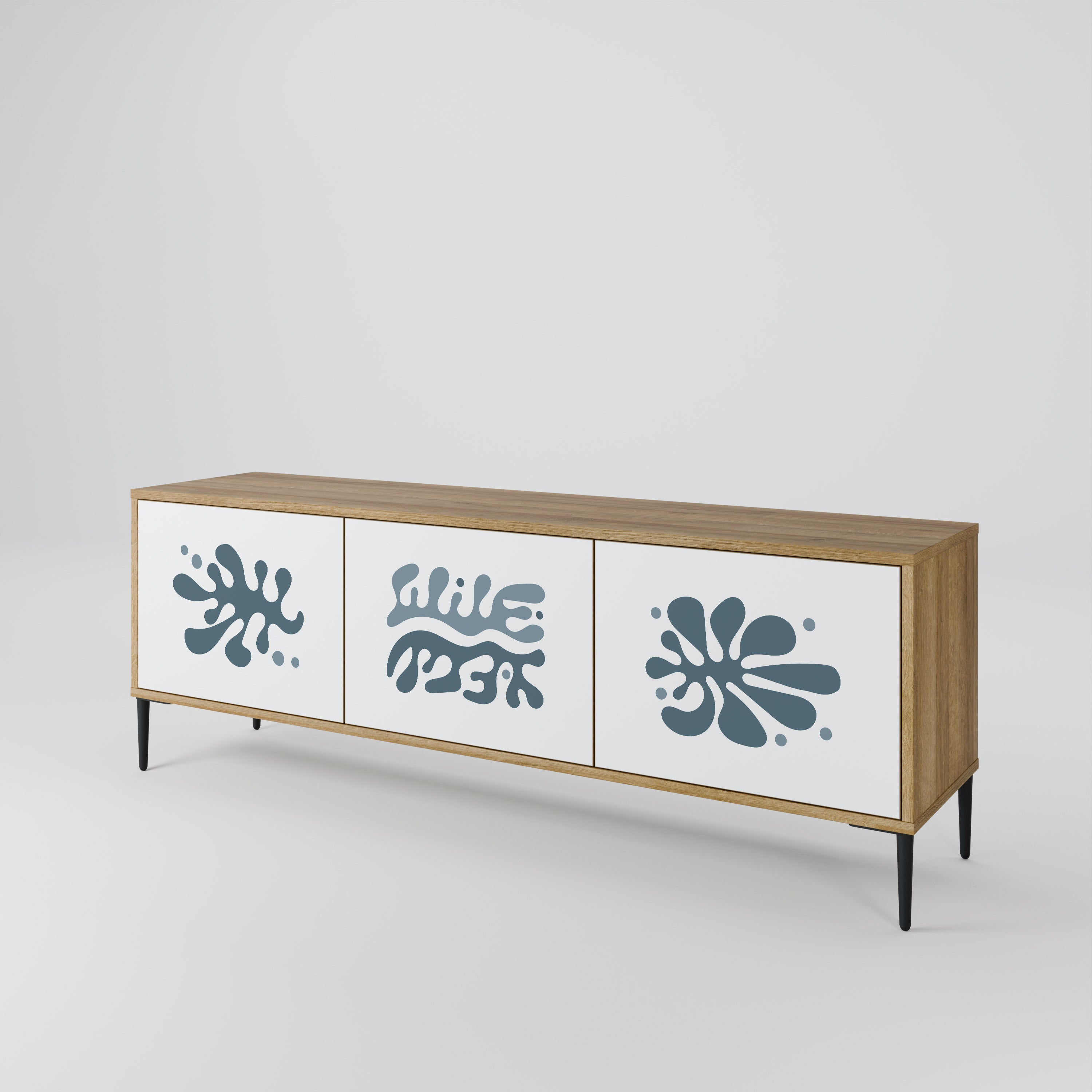 WONDERLAND VEGETATION Móvel de TV com 3 Portas em Efeito Carvalho