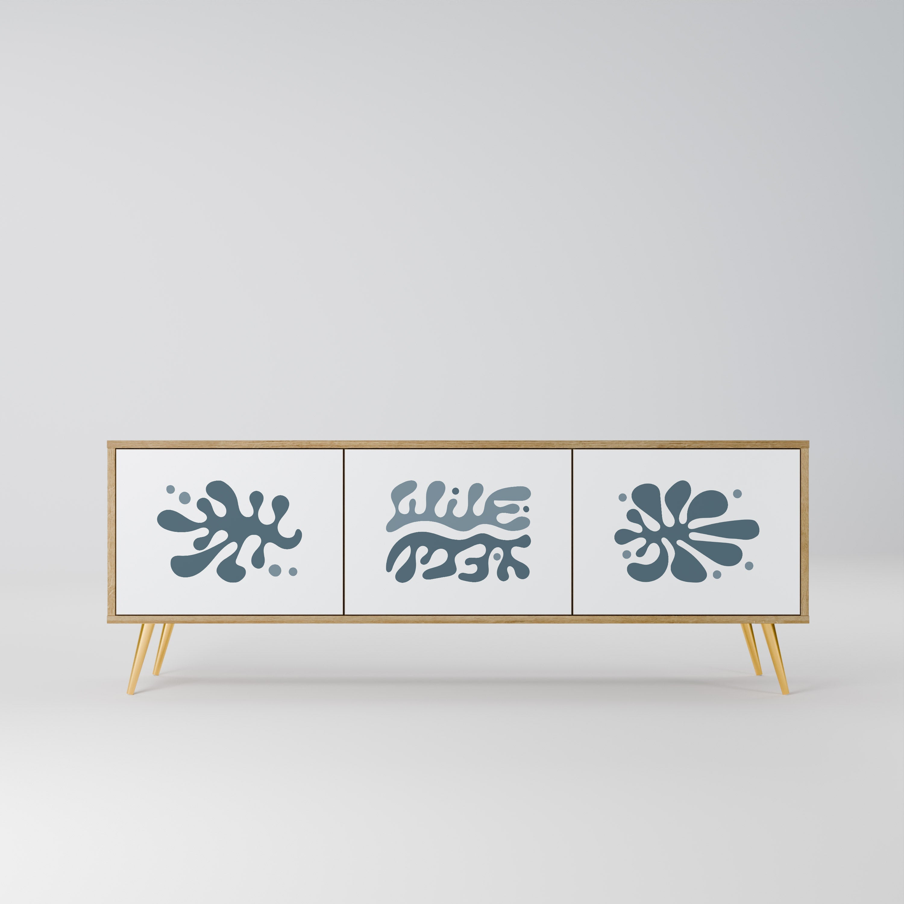 WONDERLAND VEGETATION Móvel de TV com 3 Portas em Efeito Carvalho