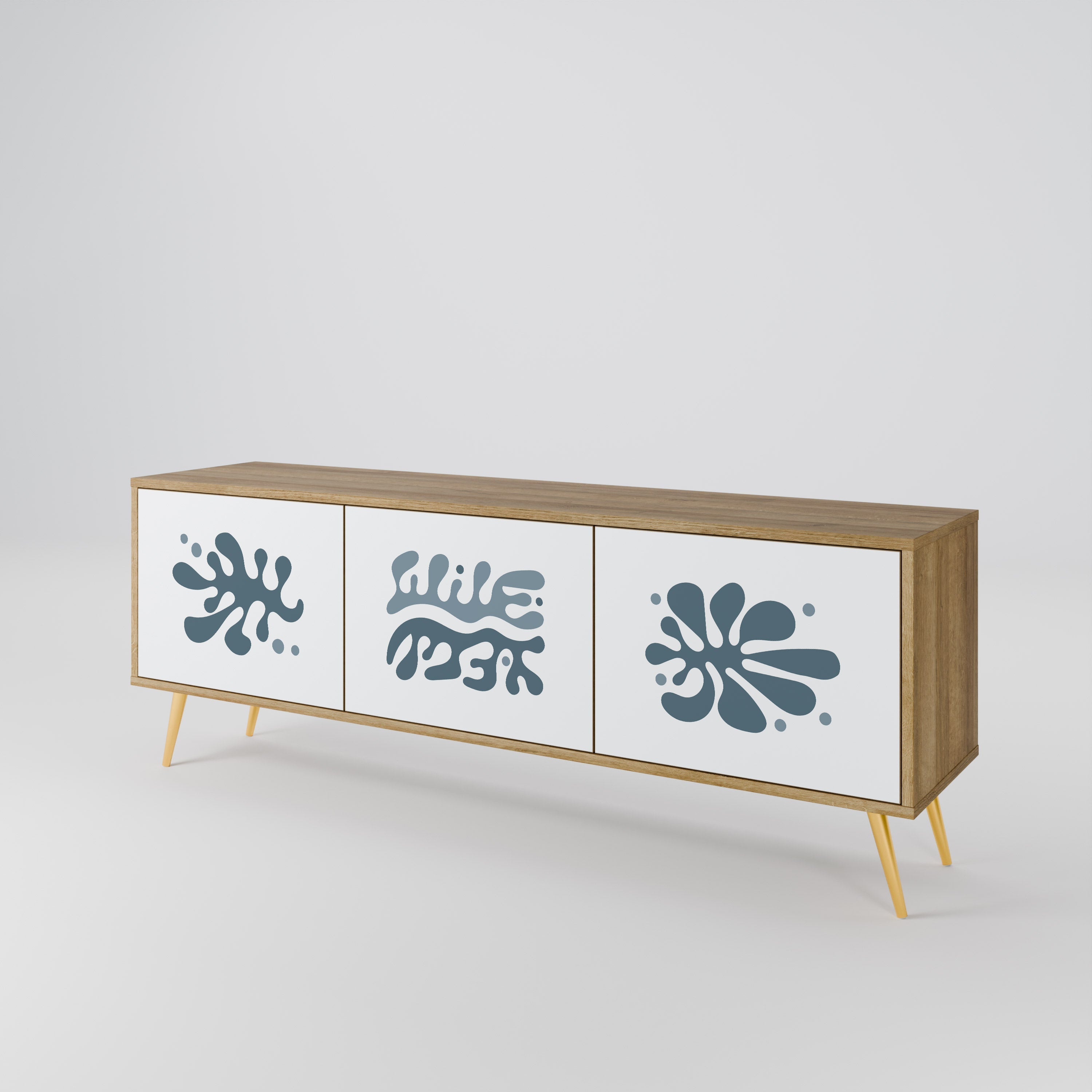 WONDERLAND VEGETATION Móvel de TV com 3 Portas em Efeito Carvalho