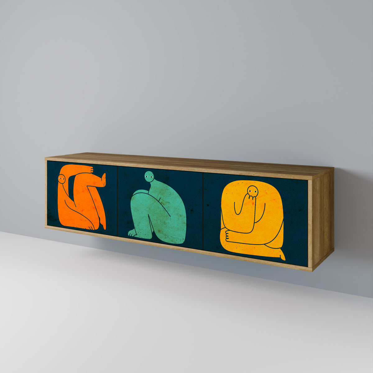 TOGETHER BUT SEPARATELY 3-Door TV Cabinet