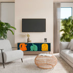 TOGETHER BUT SEPARATELY Móvel de TV com 3 Portas em Efeito Carvalho