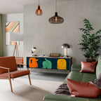 TOGETHER BUT SEPARATELY Móvel de TV com 3 Portas em Efeito Carvalho