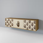 SEE MORE Móvel de TV com 3 Portas em Efeito Carvalho