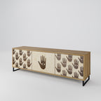 SEE MORE Móvel de TV com 3 Portas em Efeito Carvalho