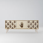 SEE MORE Móvel de TV com 3 Portas em Efeito Carvalho