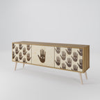 SEE MORE Móvel de TV com 3 Portas em Efeito Carvalho