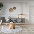 GAMER CHOICE Móvel de TV com 3 Portas em Efeito Carvalho