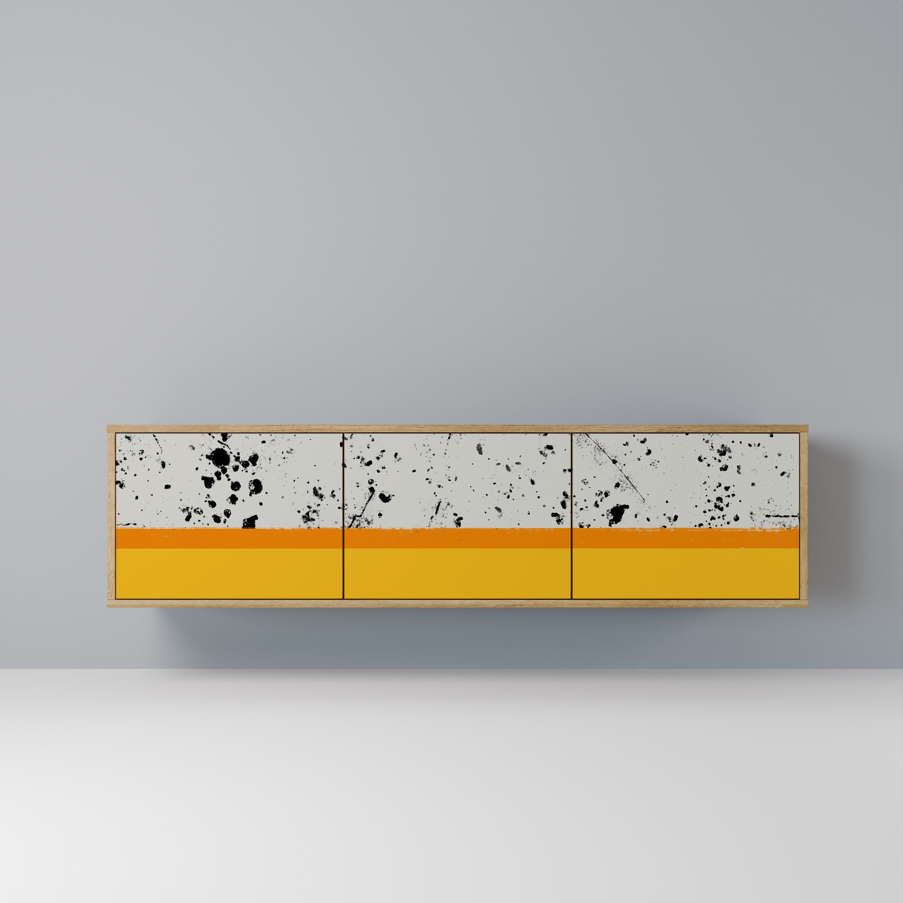 DYED BY ORANGE Móvel de TV com 3 Portas em Efeito Carvalho