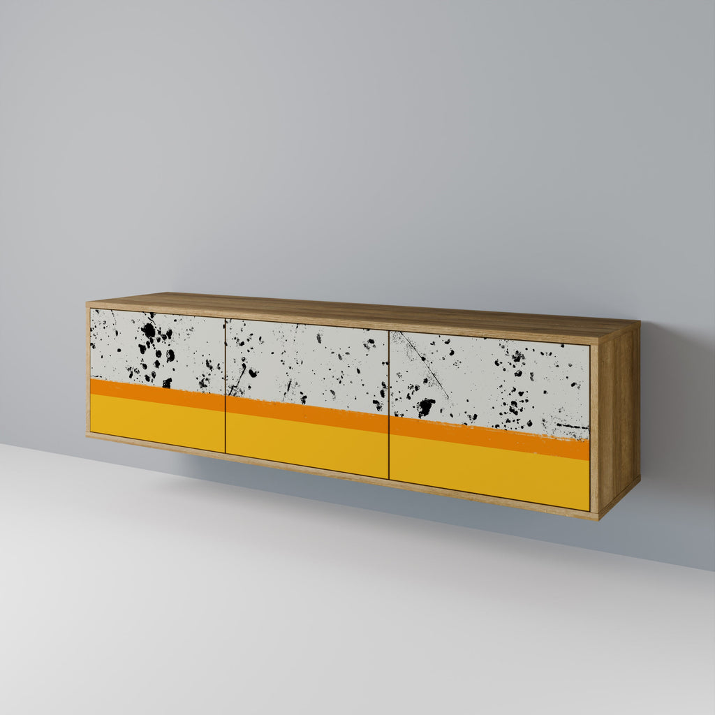 DYED BY ORANGE Móvel de TV com 3 Portas em Efeito Carvalho