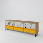 DYED BY ORANGE Móvel de TV com 3 Portas em Efeito Carvalho