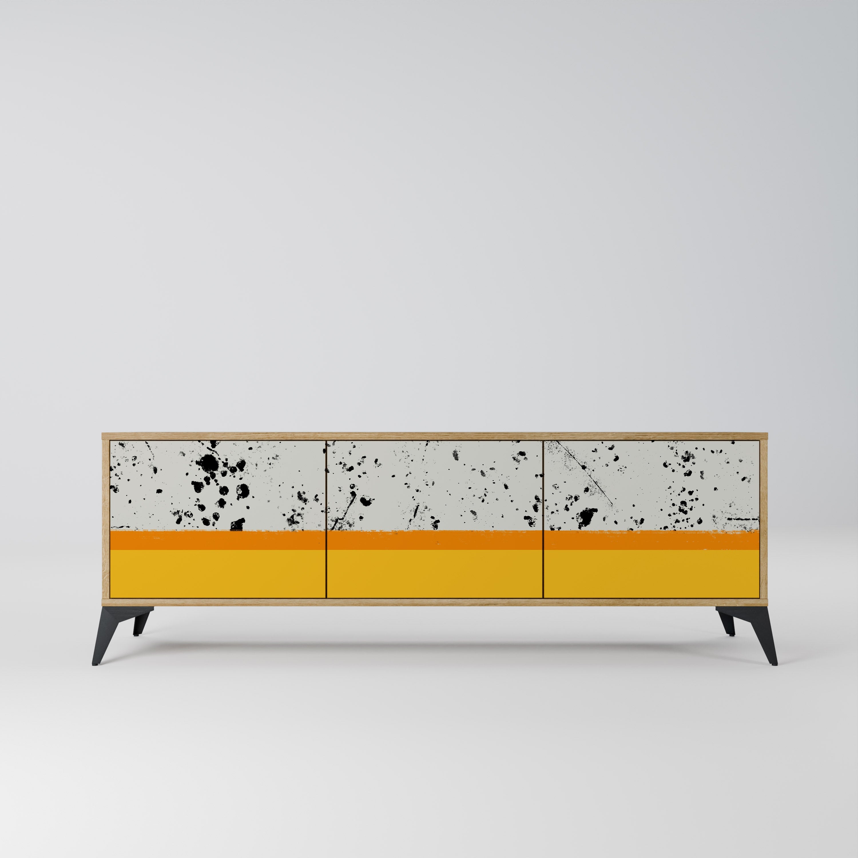 DYED BY ORANGE Móvel de TV com 3 Portas em Efeito Carvalho