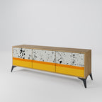 DYED BY ORANGE Móvel de TV com 3 Portas em Efeito Carvalho