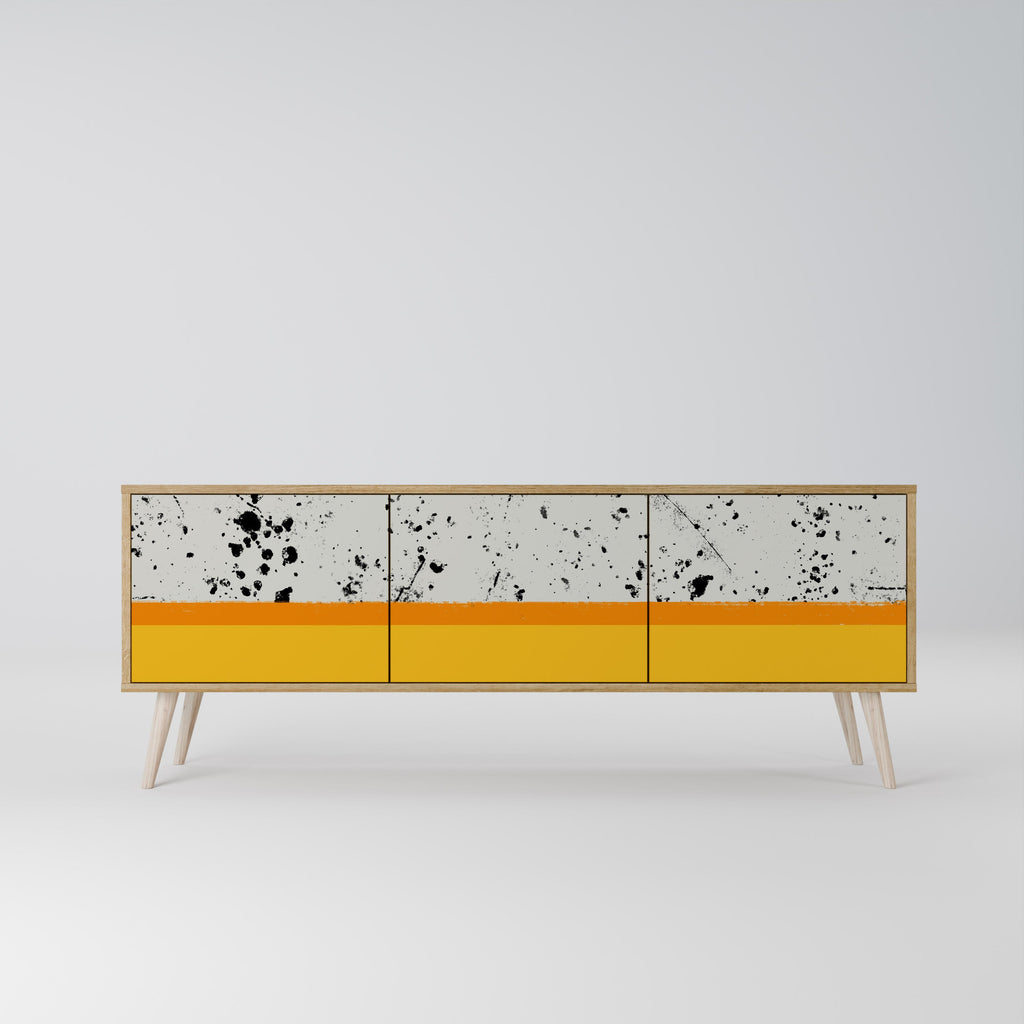 DYED BY ORANGE Móvel de TV com 3 Portas em Efeito Carvalho