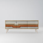 PECULIAR TRAIL Móvel de TV com 3 Portas em Efeito Carvalho