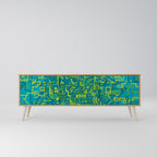 NOSTALGIC MEMORIES Móvel de TV com 3 Portas em Efeito Carvalho