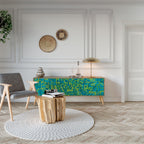 NOSTALGIC MEMORIES Móvel de TV com 3 Portas em Efeito Carvalho