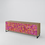 LOVELY MEMORIES Móvel de TV com 3 Portas em Efeito Carvalho