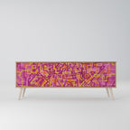 LOVELY MEMORIES Móvel de TV com 3 Portas em Efeito Carvalho