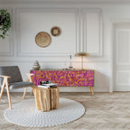 LOVELY MEMORIES Móvel de TV com 3 Portas em Efeito Carvalho