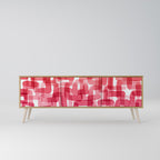 KALEIDOSCOPIC CUBISM 3-Door TV Stand in Oak Effect