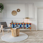 ABSTRACTION AND GEOMETRY Móvel de TV com 3 Portas em Efeito Carvalho