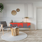 RISING GEOMETRY STARS Móvel de TV com 3 Portas em Efeito Carvalho