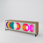 SYMPHONY OF COLORS Móvel de TV com 3 Portas em Efeito Carvalho