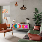 SYMPHONY OF COLORS Móvel de TV com 3 Portas em Efeito Carvalho