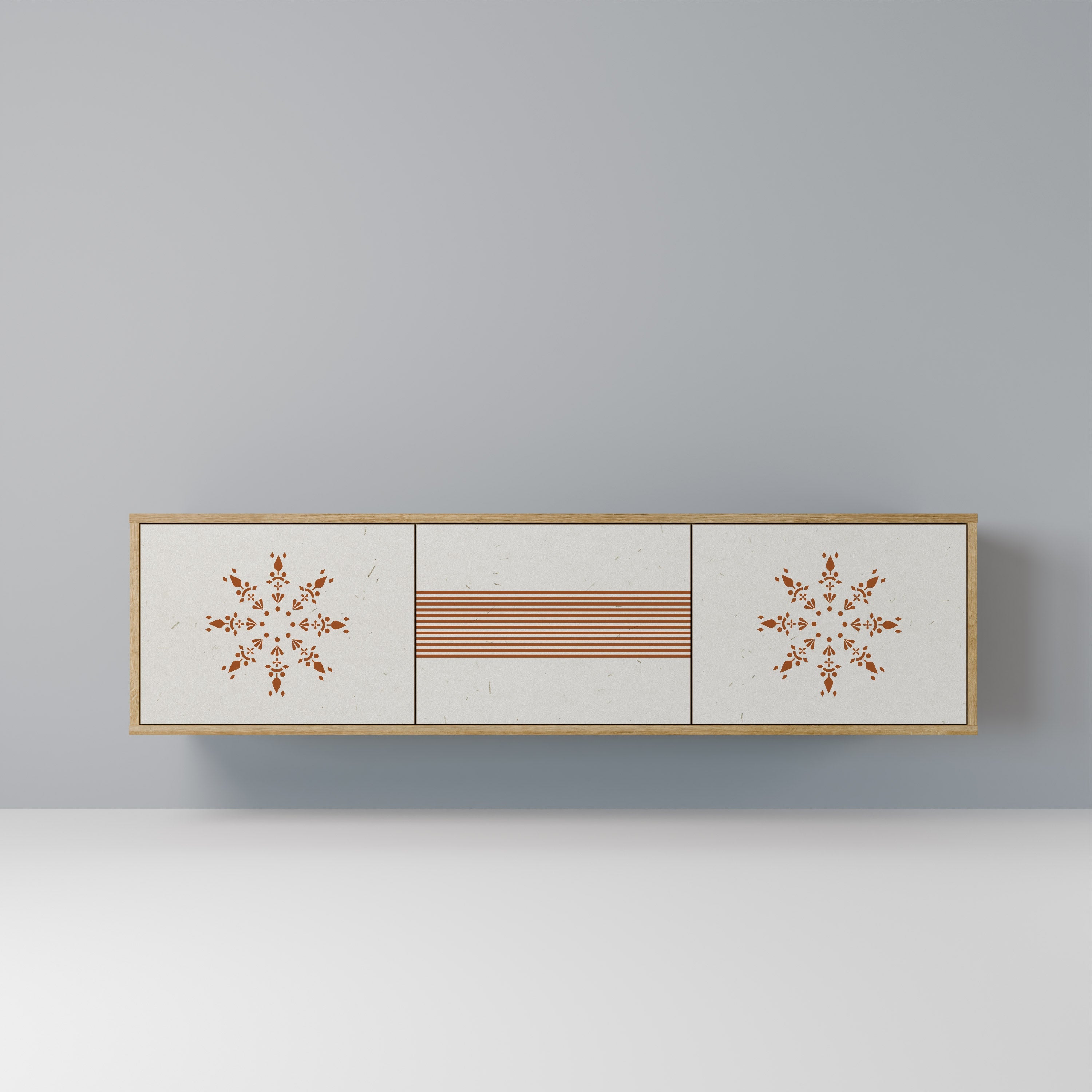 DAILY HARMONY Móvel de TV com 3 Portas em Efeito Carvalho