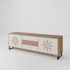 DAILY HARMONY Móvel de TV com 3 Portas em Efeito Carvalho